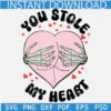 Valentine Butt Heart Symbol SVG, Heart Symbol Butt Skeleton Hand SVG, You Stole My Heart Butt Skeleton Hand Svg