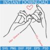 Valentine hands Name frame SVG, Finance Holding Hands SVG, Pinky Hold Name frame SVG