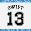 Swift 13 Jersey SVG, Swift 13 svg, Swift Eras Tour svg