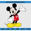 Happy Mickey Mouse SVG, Mickey Mouse Raising Hand SVG PNG PDF DXF