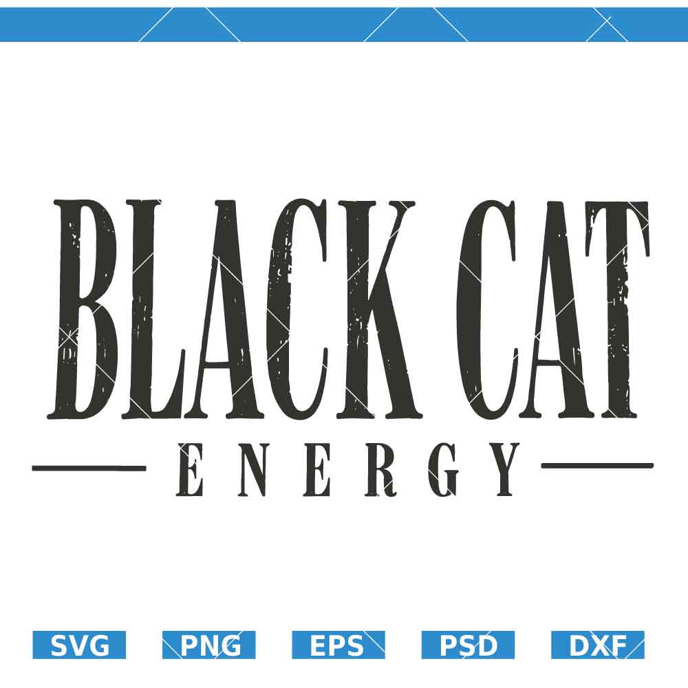 Black Cat Energy SVG Black Cat Energy SVG, Witch Cat SVG, Halloween SVG, Spooky Fall SVG