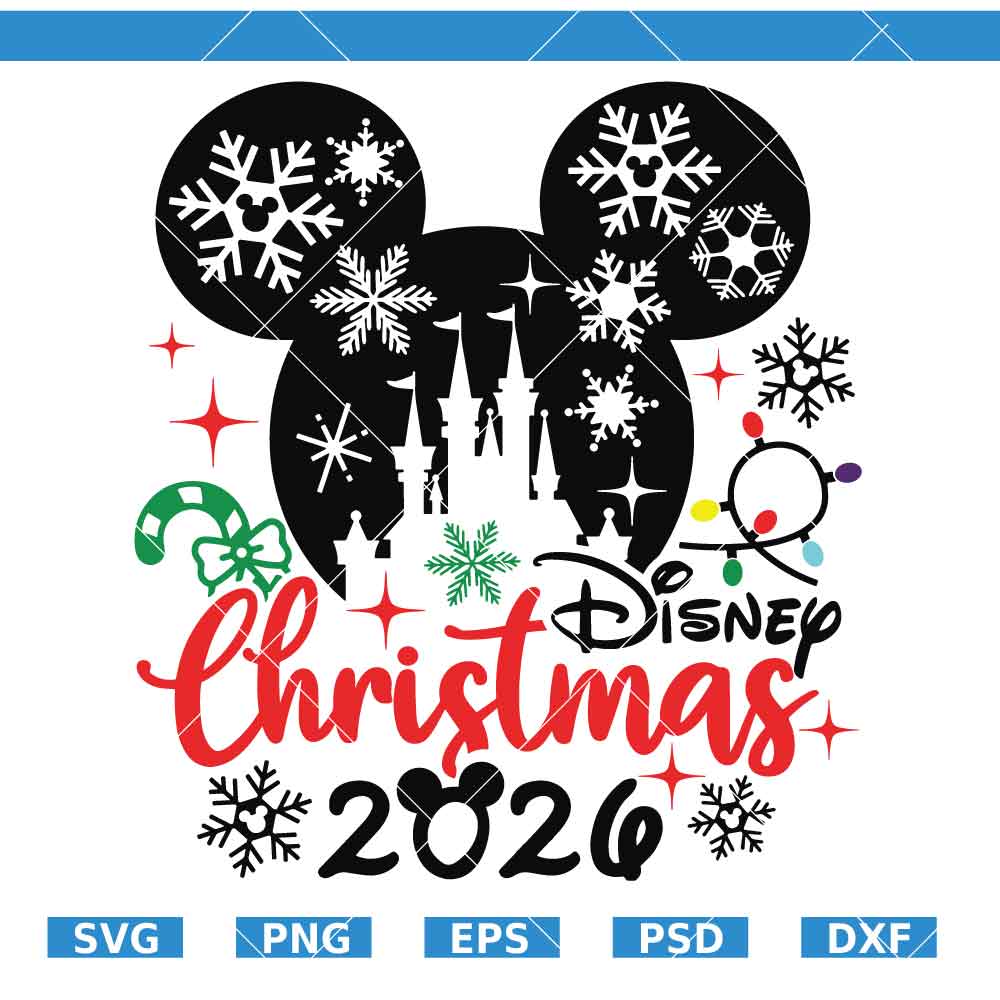 Disney Christmas 2026 SVG Disney Christmas 2026 SVG, Family Vacation 2026 Svg, Disneyland Christmas SVG