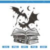 Dragon Book Svg, Fantasy Book SVG, Halloween svg, Mystical svg, Book Lover svg