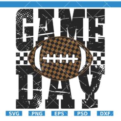 Grunge Game Day Football SVG, Distressed Football SVG, Game Day svg, Football SVG
