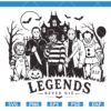 Legends Never Die Halloween Characters SVG, Retro Halloween characters SVG