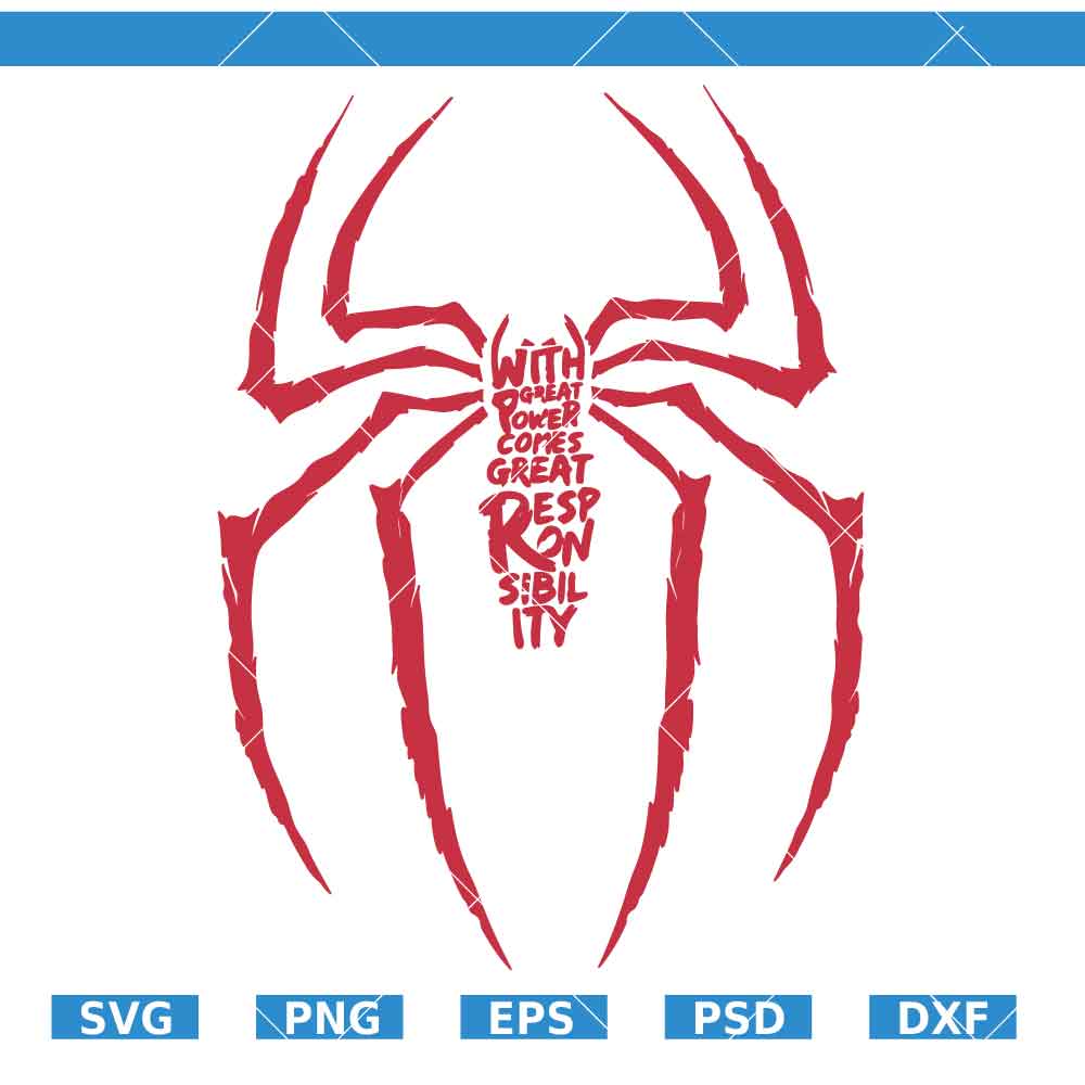 Spiderman With Great Power Comes Great Responsibility SVG Spiderman With Great Power Comes Great Responsibility SVG, Marvel SVG, Superhero SVG, Spiderman SVG